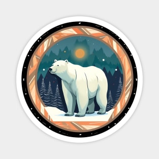 Polar Bear in Ornament, Love Bears Magnet